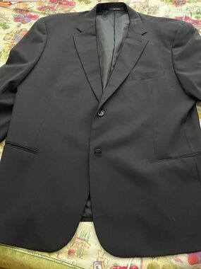 VTG Cerruti 1881 Shapes Black Wool Blazer Euro 62 Italy